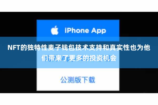 NFT的独特性麦子钱包技术支持和真实性也为他们带来了更多的投资机会